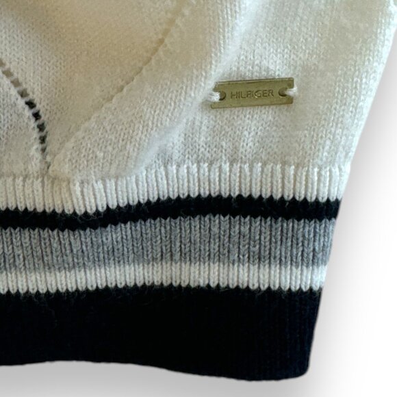 TOMMY HILFIGER White Cardigan Wm Sz XL Long Sleeve - Picture 5 of 8